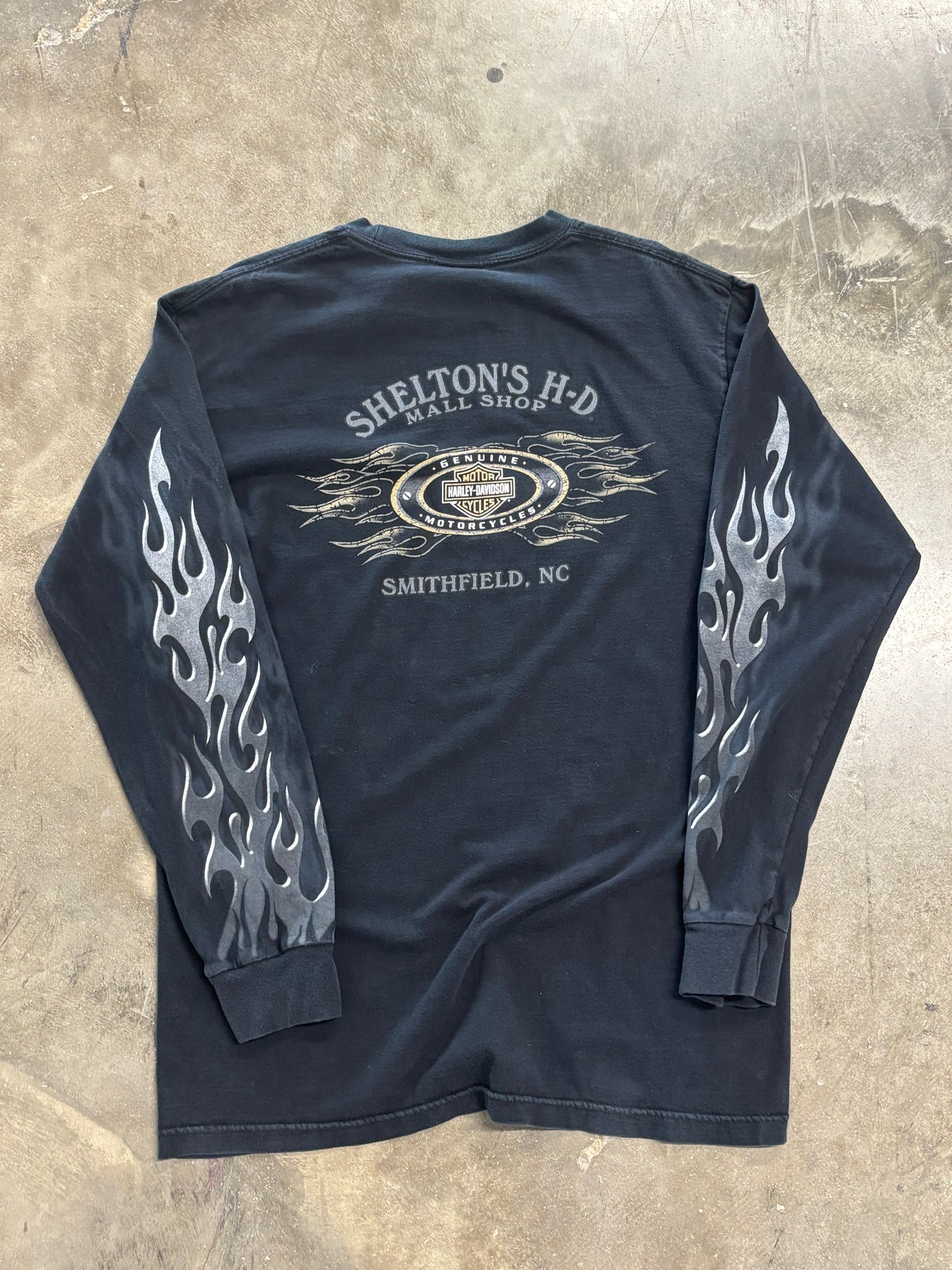 Vintage Harley Davidson chrome long sleeve size large