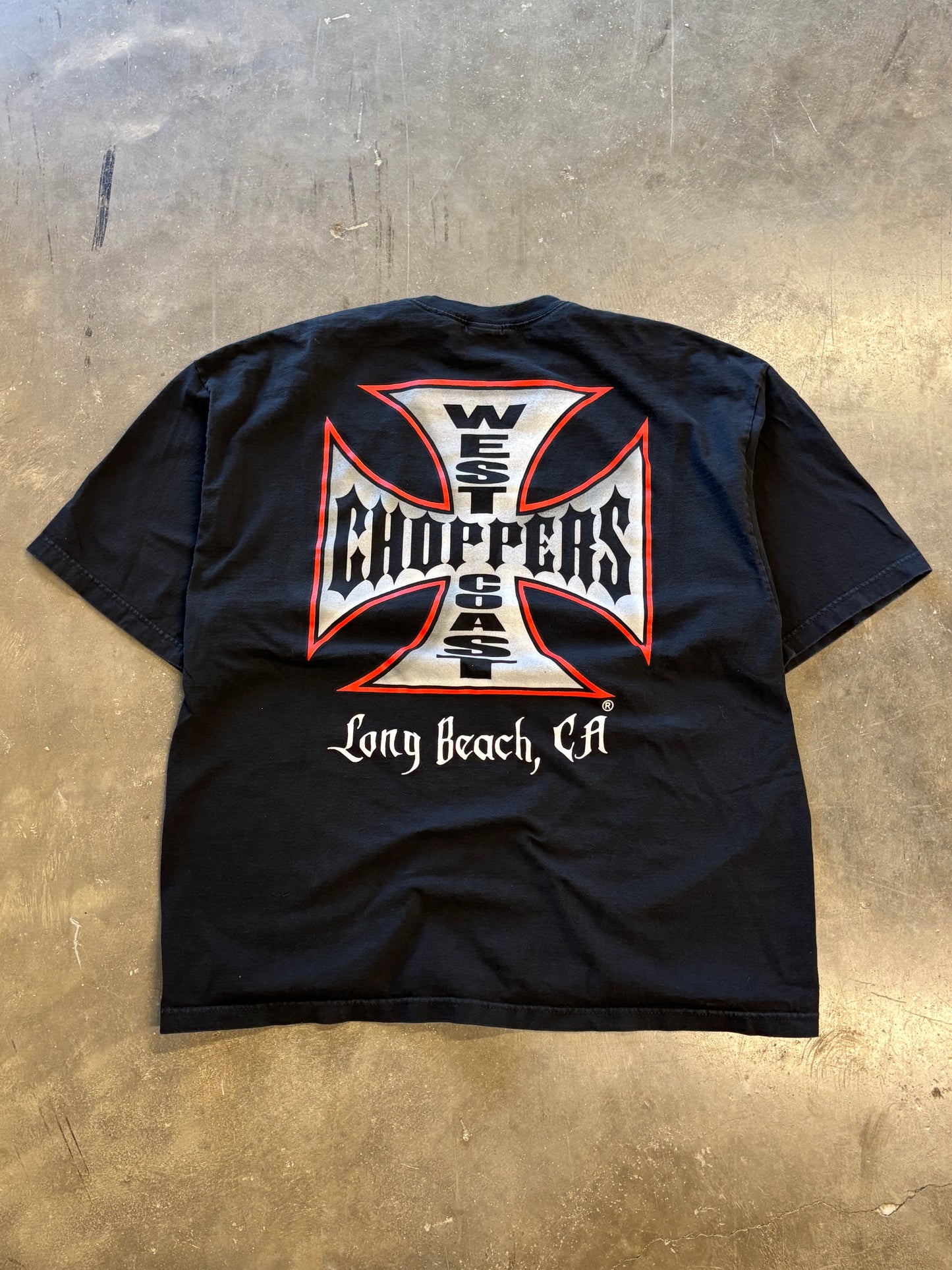 Vintage West coast choppers iron cross shirt size xxl