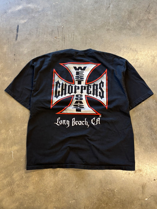 Vintage West coast choppers iron cross shirt size xxl