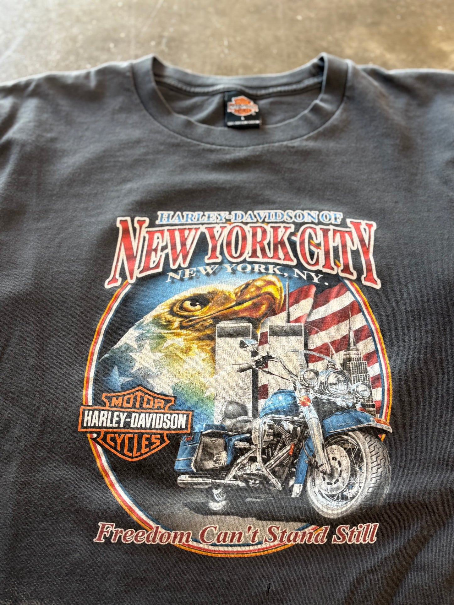 Vintage Harley Davidson Twin Towers NYC shirt size large