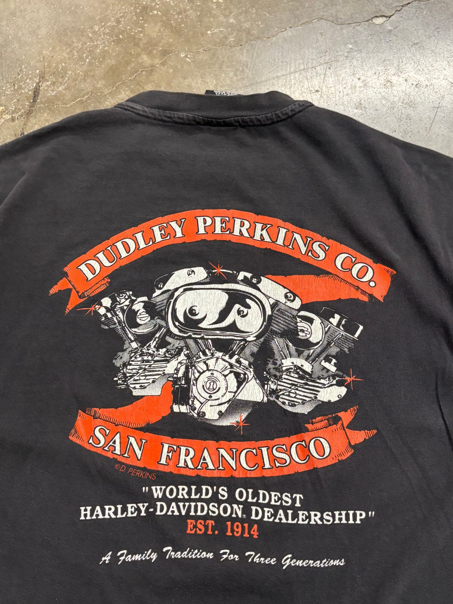vintage Harley Davidson Dudley Perkins shirt size xl