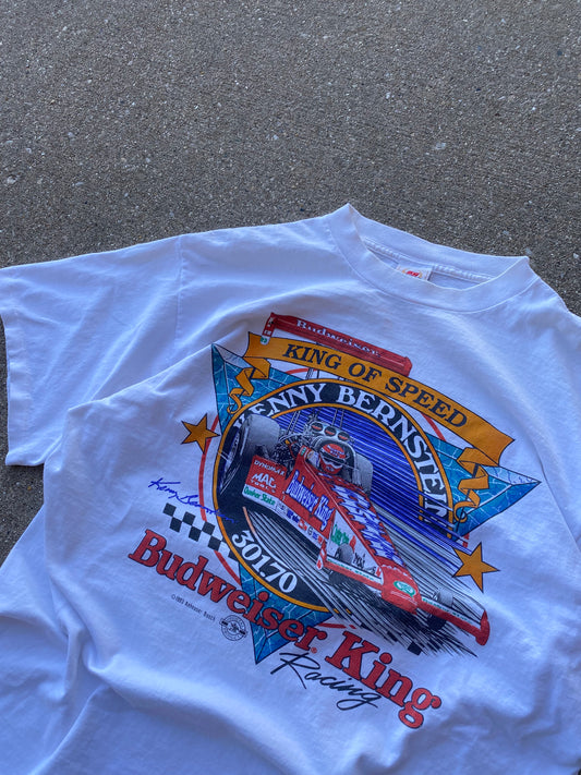 Vintage 1992 King Of Speed Budweiser shirt Size XL