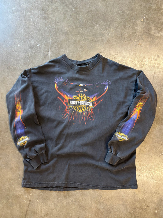 Vintage Harley Davidson Purple Eagle long sleeve size extra large