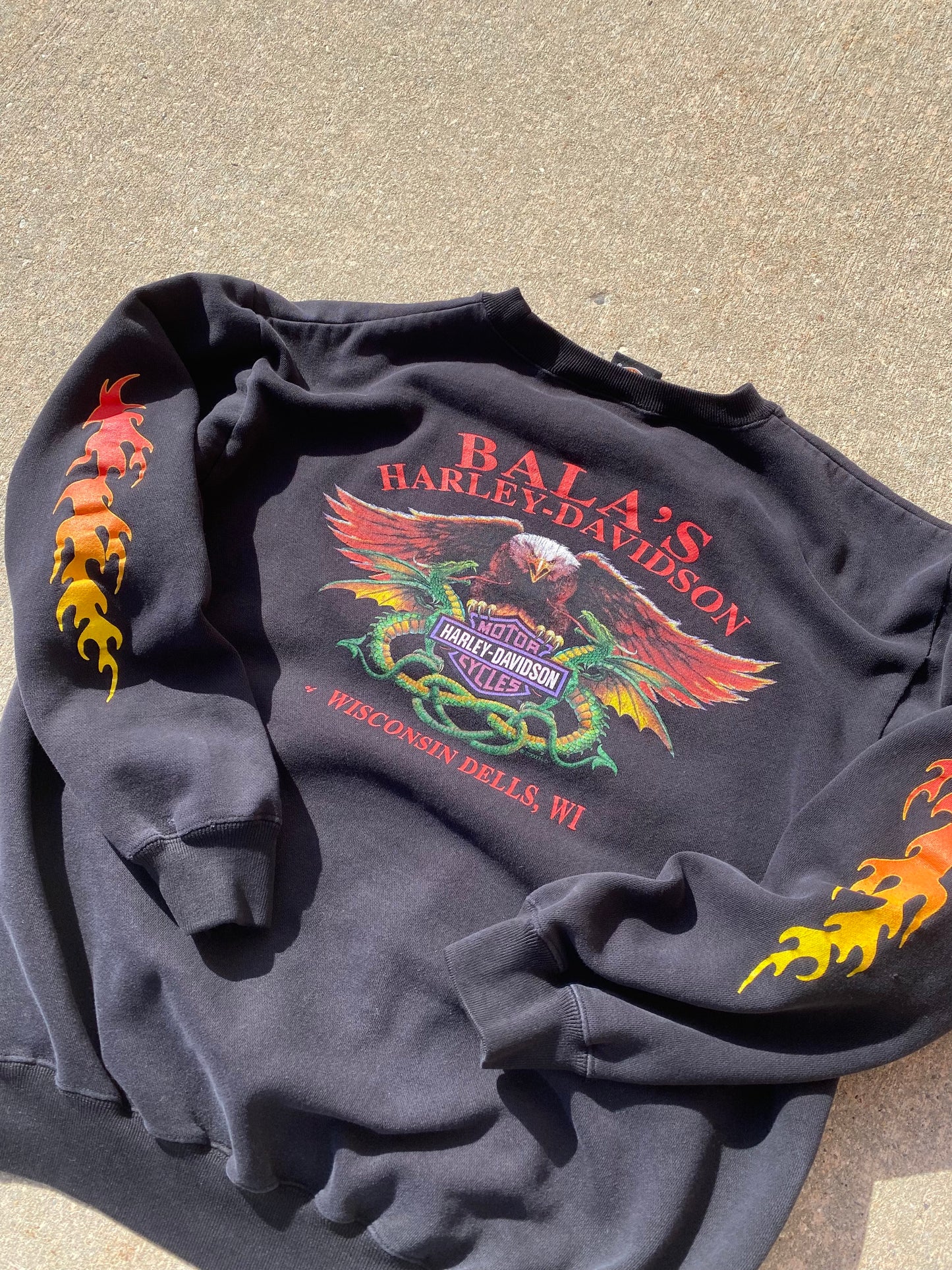 Harley Davidson Flame sweatshirt size large