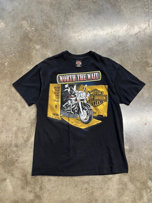 Vintage Harley Davidson worth the wait shirt size large