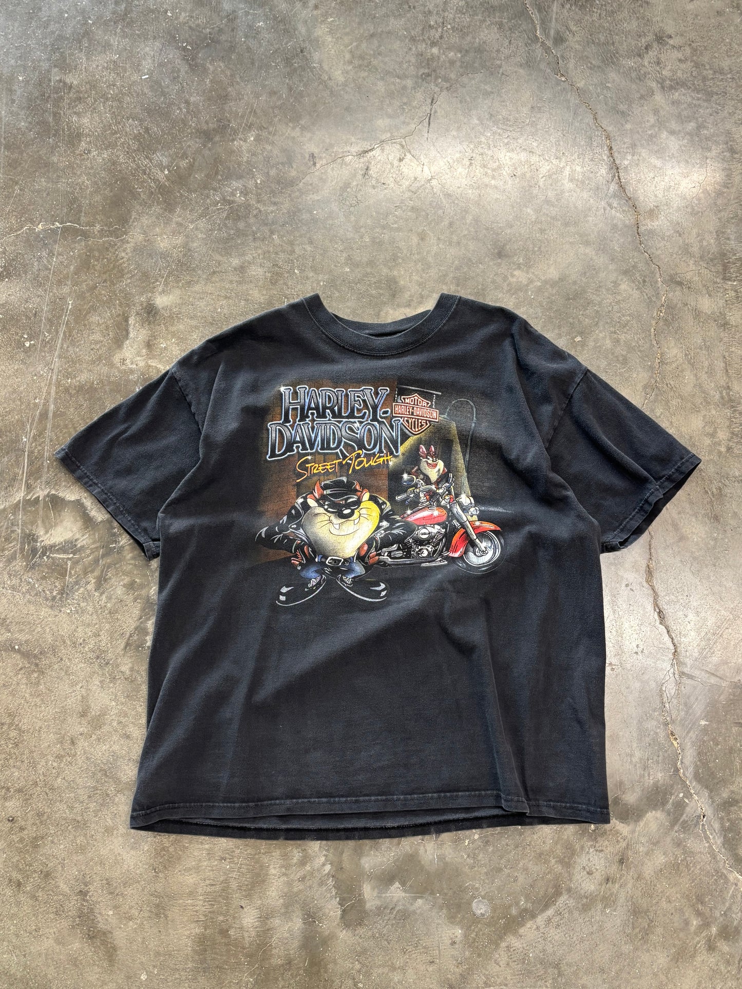 Vintage Harley Davidson Looney Tunes street tough shirt size xl