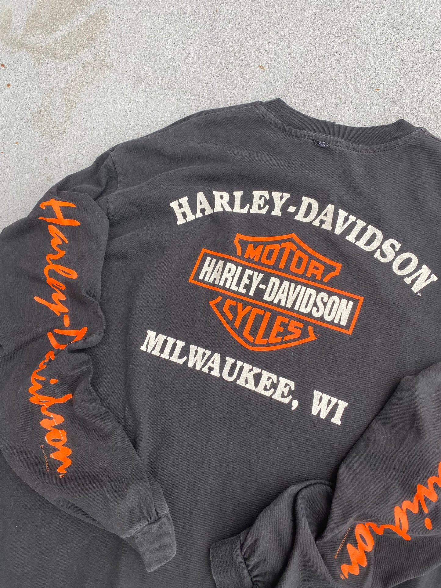 Vintage 1994 Harley Davidson Rising Flame Long sleeve Size XL