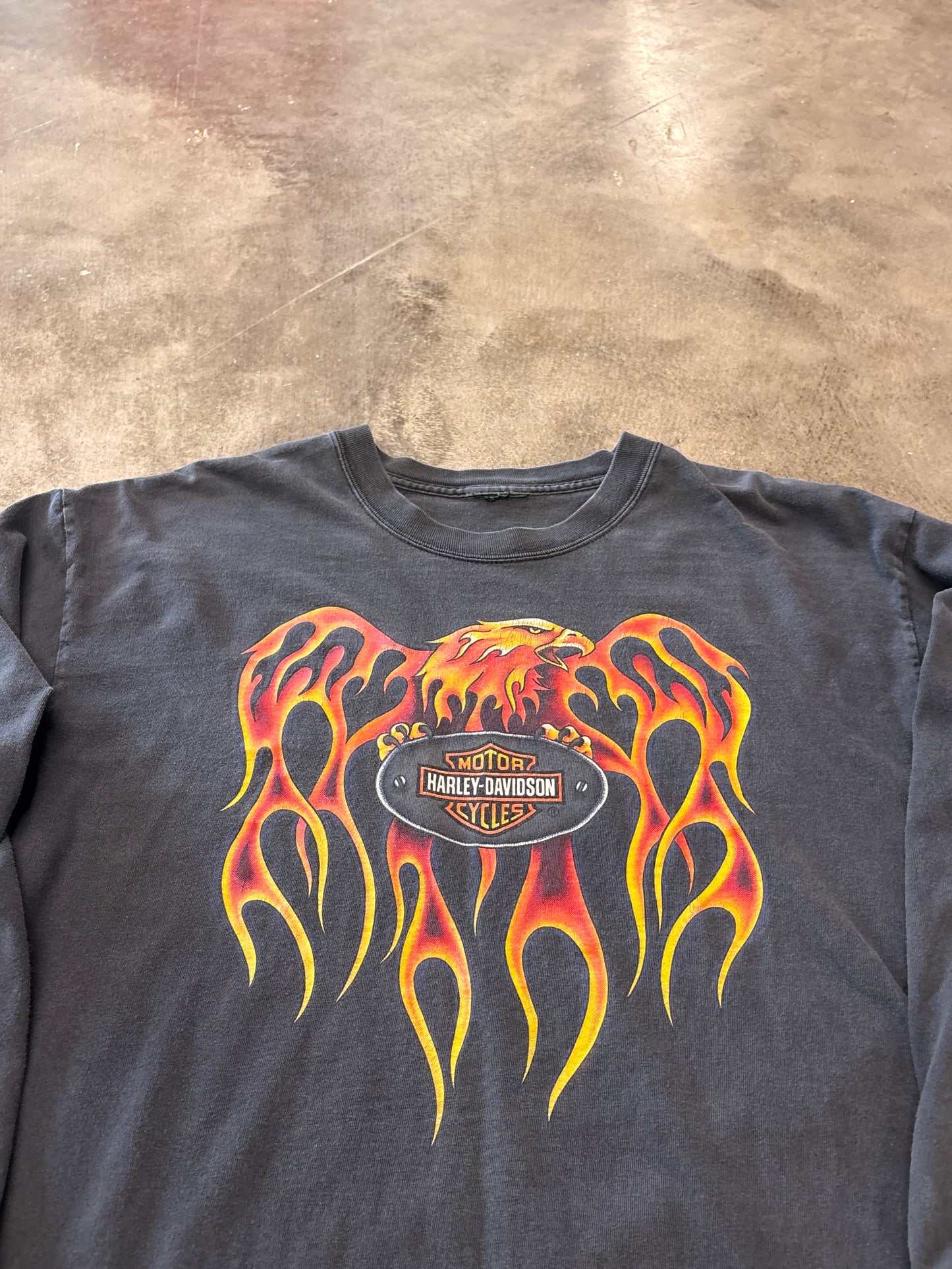 Vintage Faded out harley Navsclone long sleeve size large