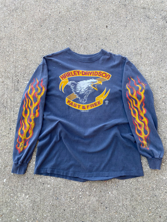 Vintage Early 80’s Harley Davidson Screaming Eagle long sleeve shirt fits large