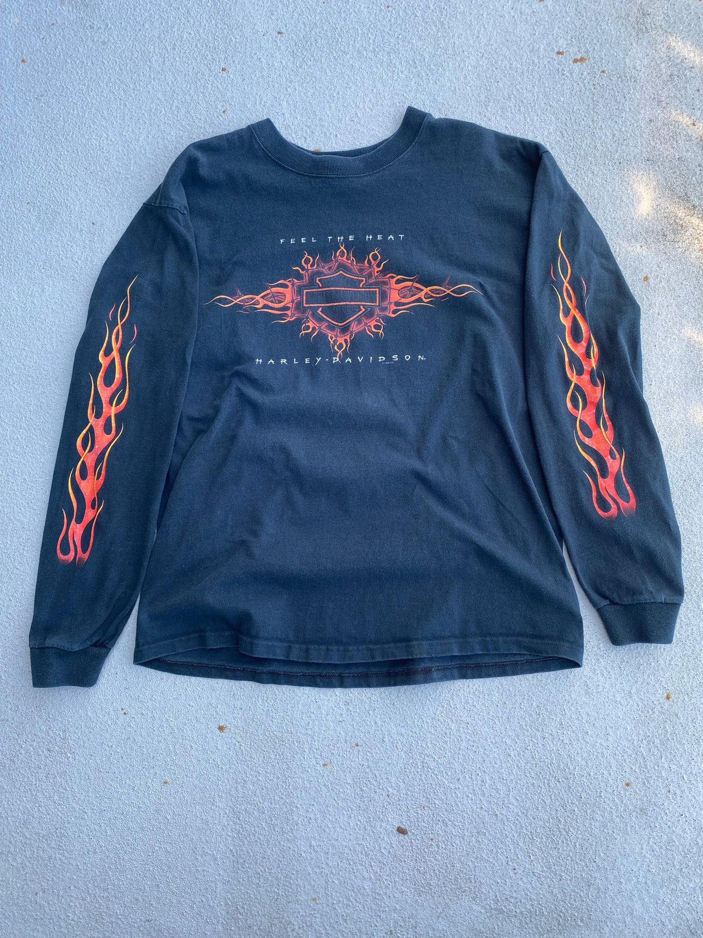 Vintage Harley Davidson Feel the Heat size large long sleeve