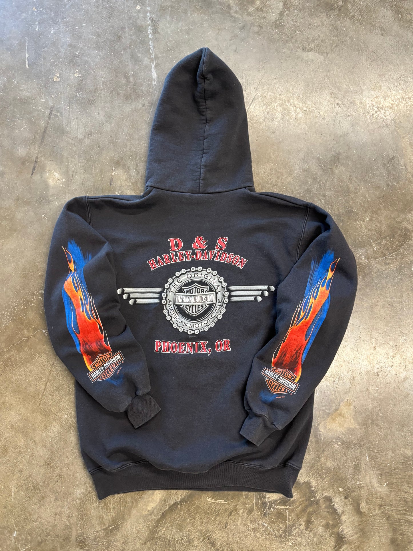 Vintage Harley Davidson Flaming Eagle hoodie size medium