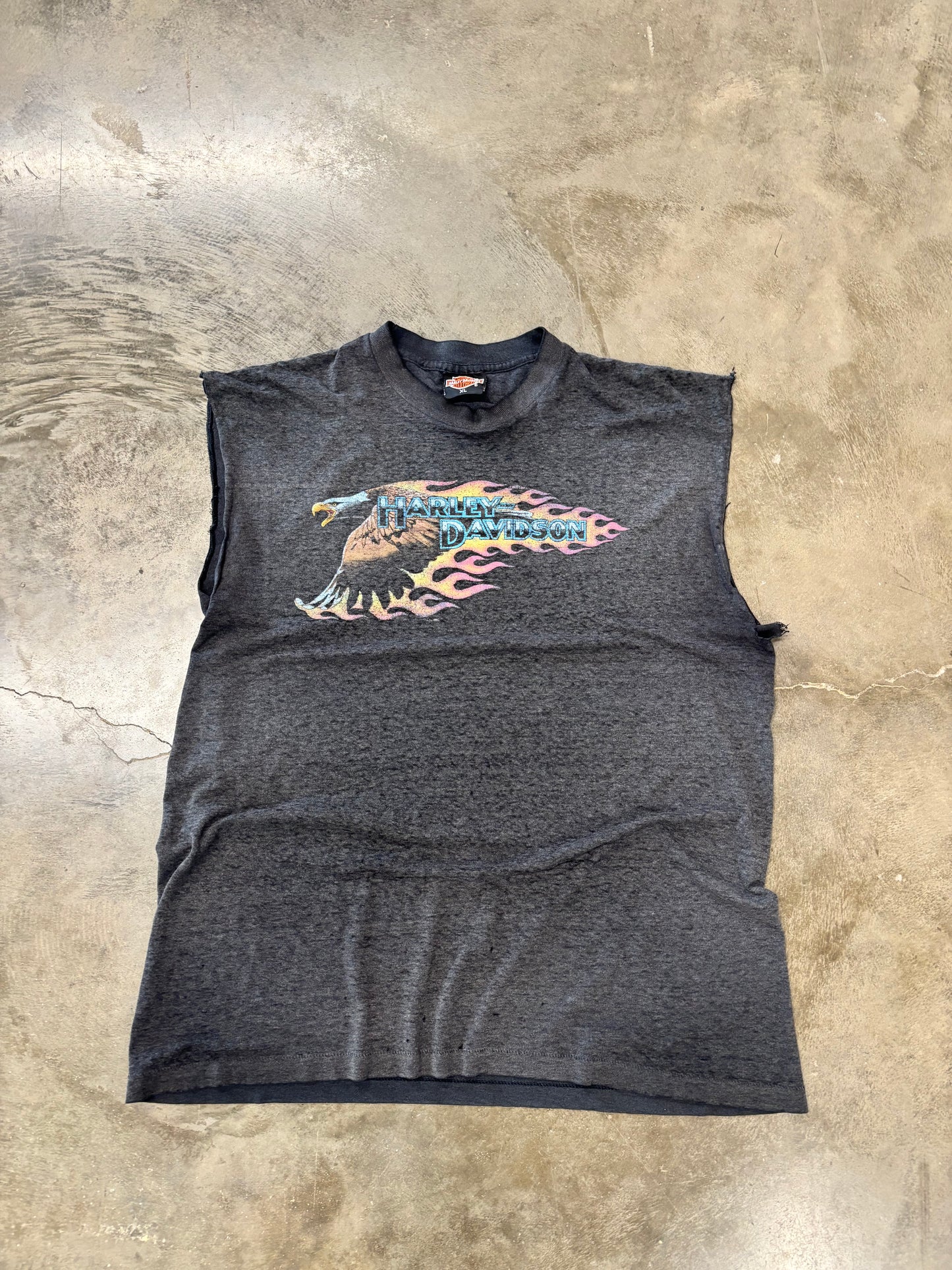 Vintage Harley Davidson flaming Eagle 80’s chop size xl shirt