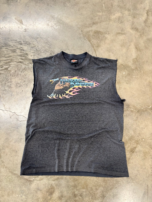Vintage Harley Davidson flaming Eagle 80’s chop size xl shirt