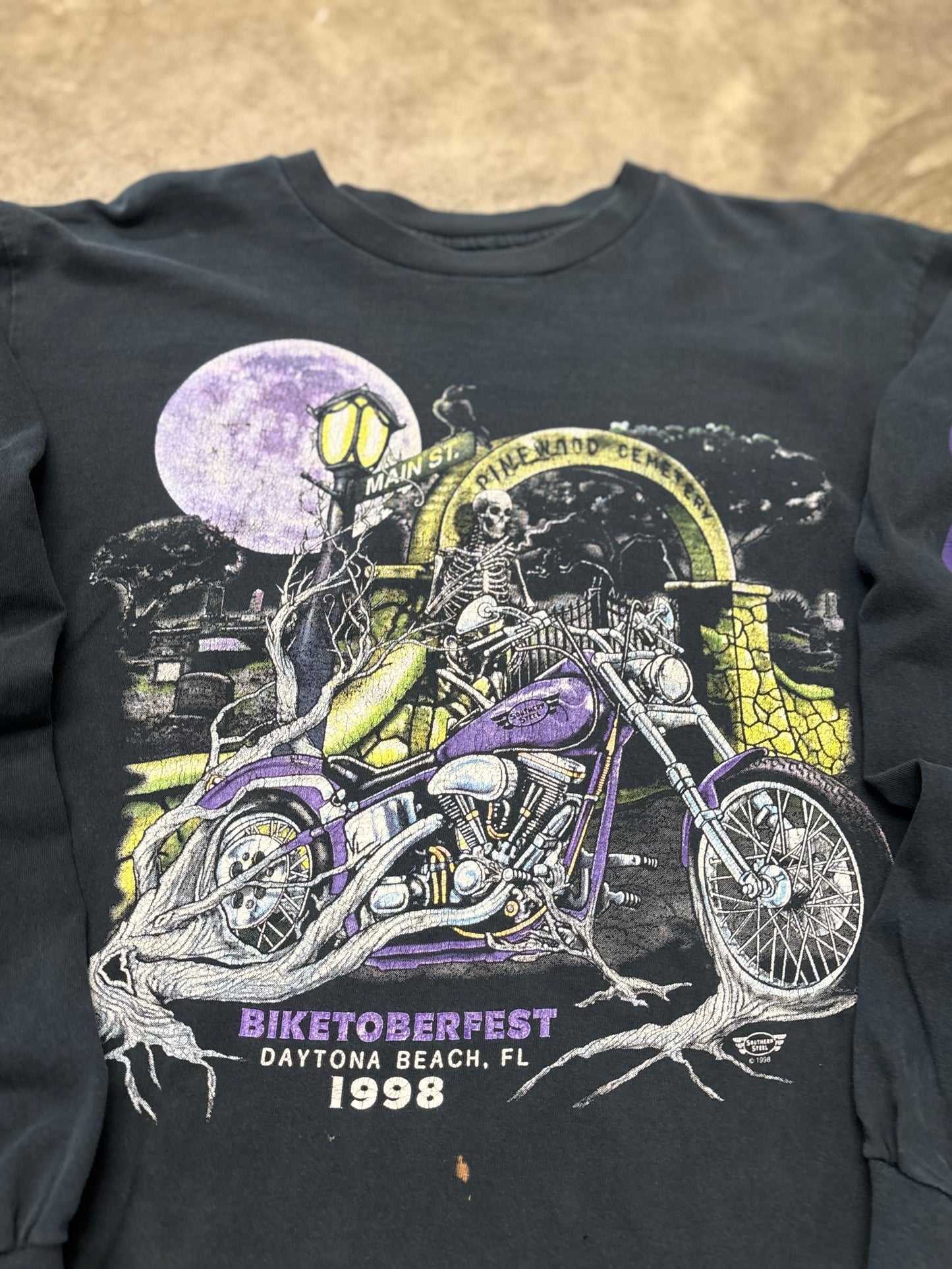 Vintage biketoberfest halloween long sleeve size large