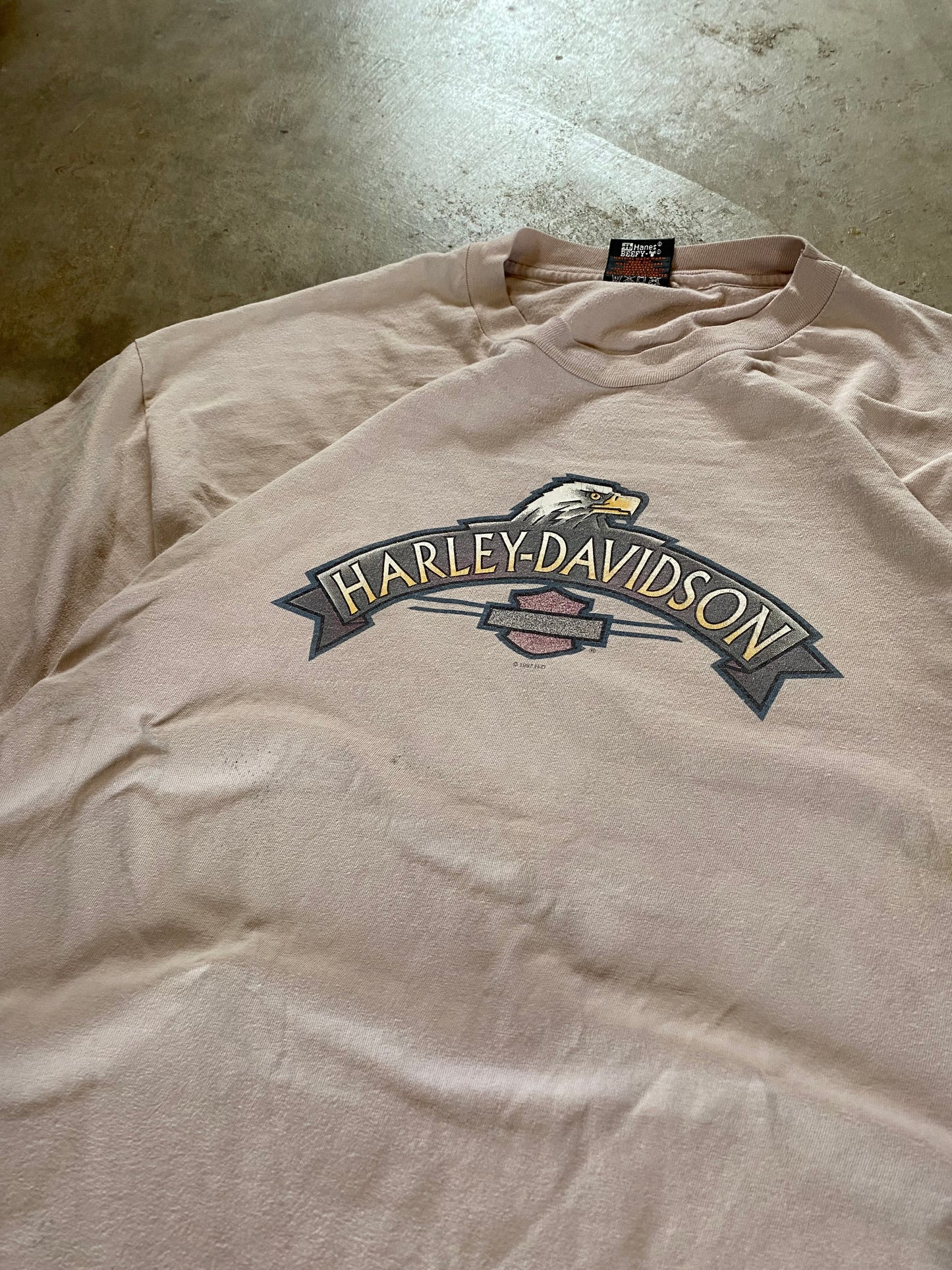 Vintage Earth Tone Harley Davidson shirt Size XXL