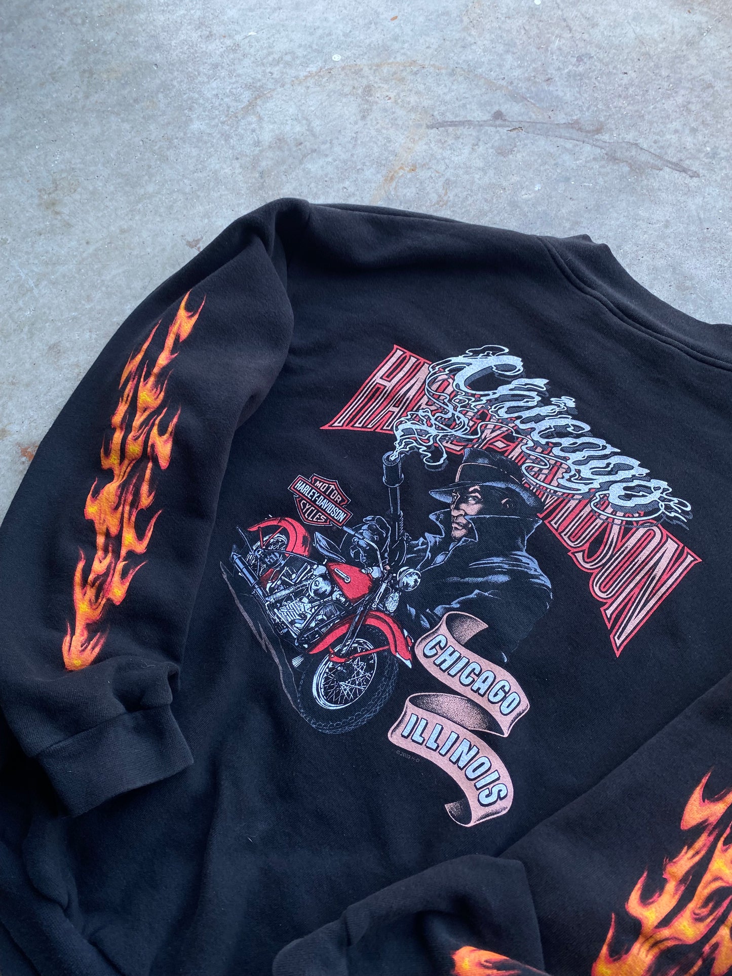 Vintage Harley Davidson Cotton Bomber Jacket size Extra large