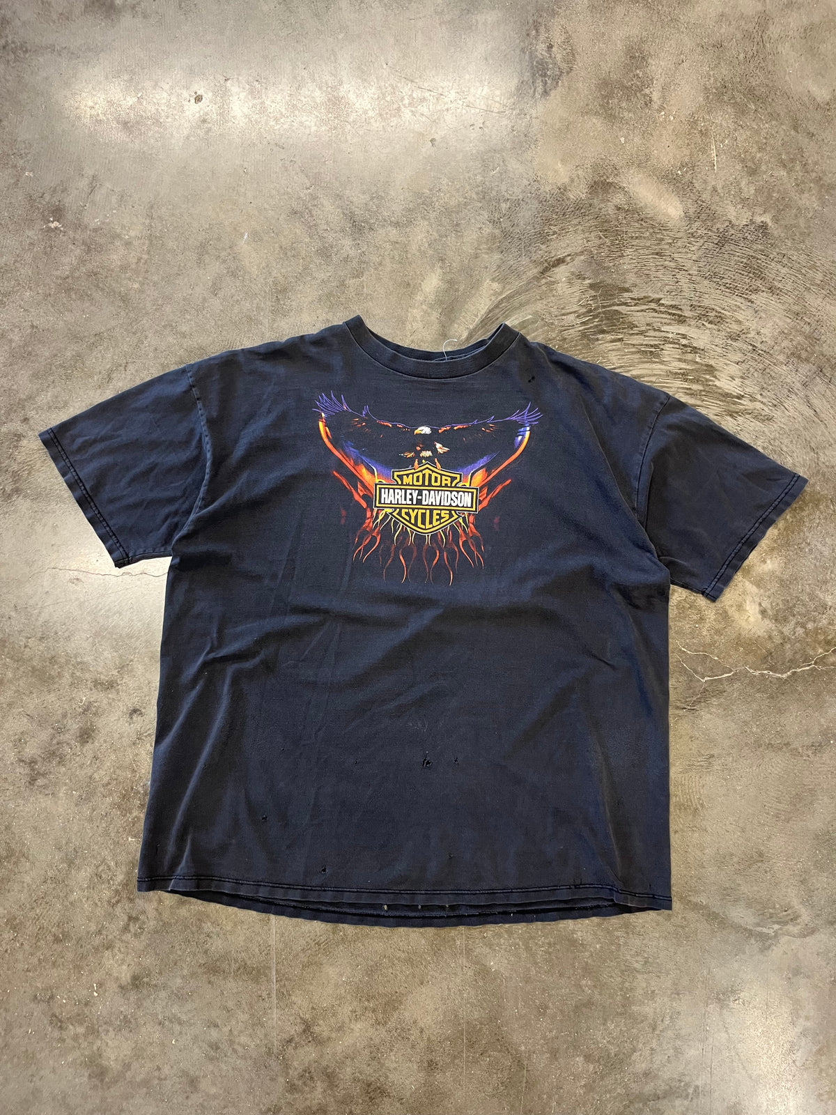 Vintage Harley Davidson Faded Flying Eagle shirt size xxl