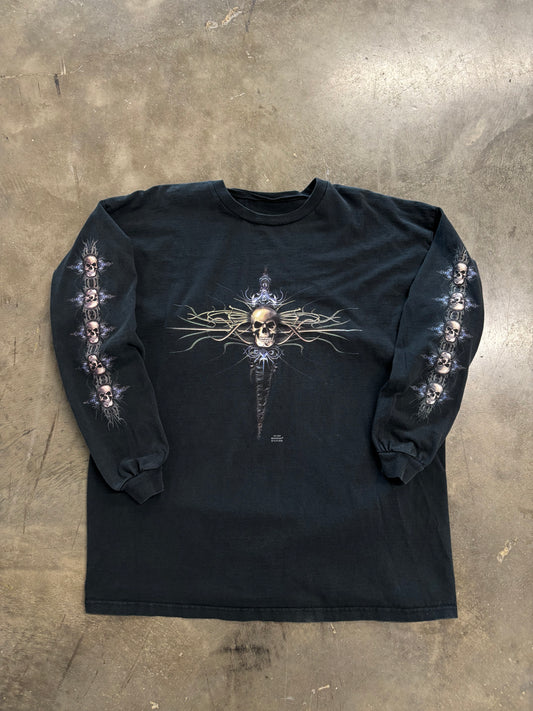 Vintage Skull long sleeve size xl