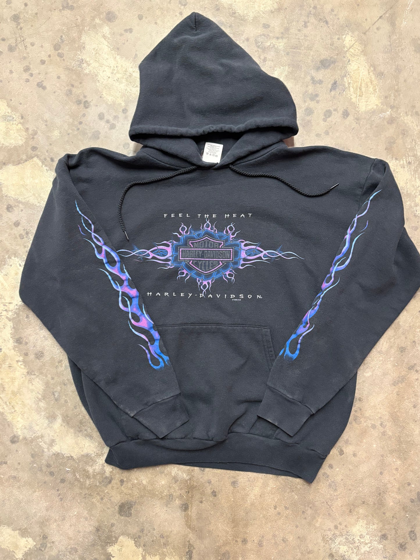 Vintage Harley Davidson Feel the Heat hoodie size large
