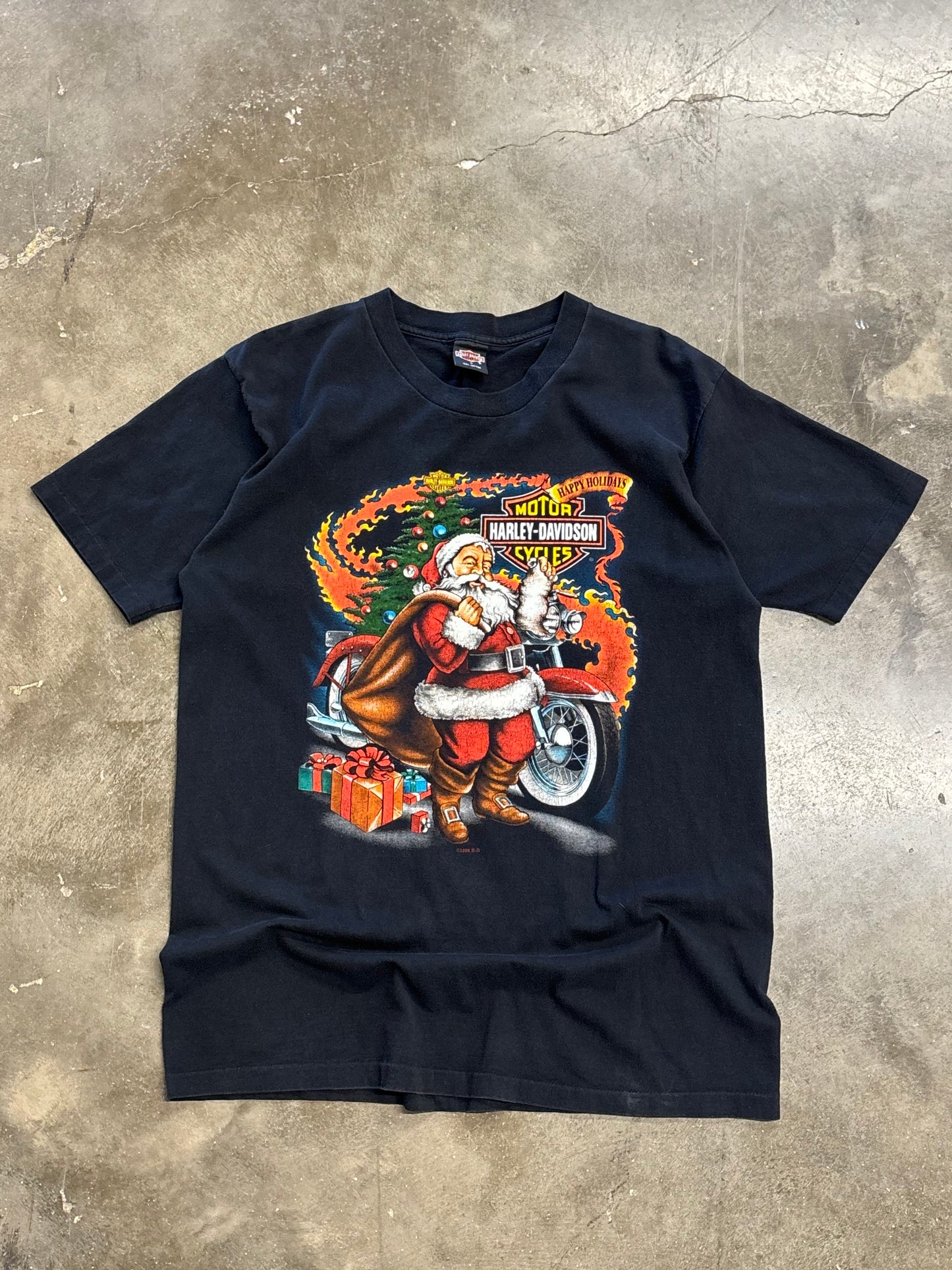 Vintage Harley Davidson Santa shirt size large