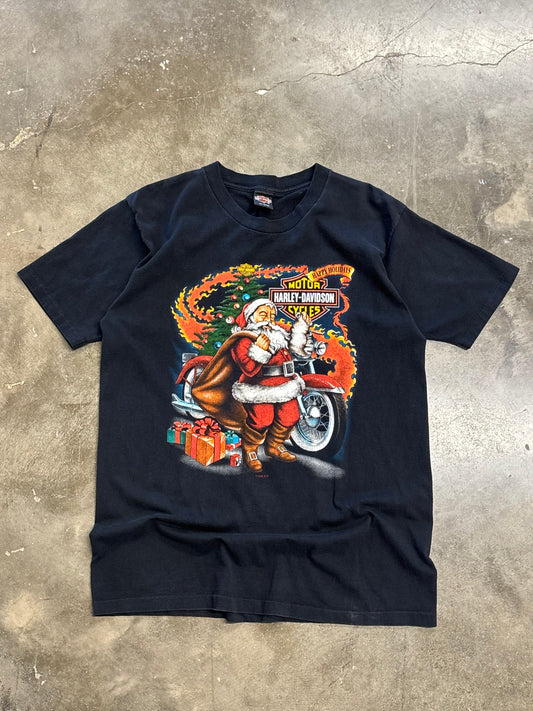 Vintage Harley Davidson Santa shirt size large
