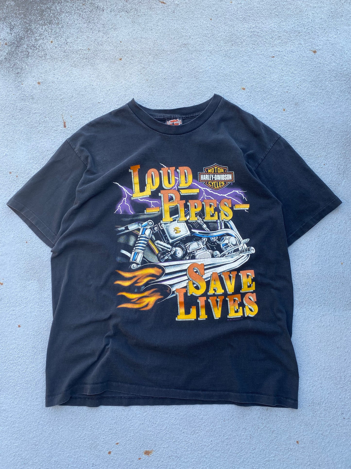 Vintage Harley Loud pipes save lives shirt size xl