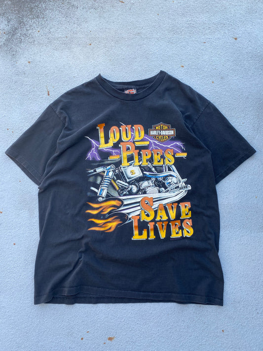 Vintage Harley Loud pipes save lives shirt size xl