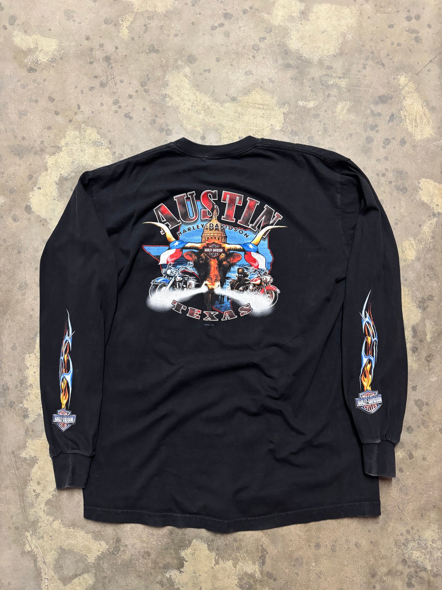 Vintage Harley Davidson chrome long sleeve shirt size XL