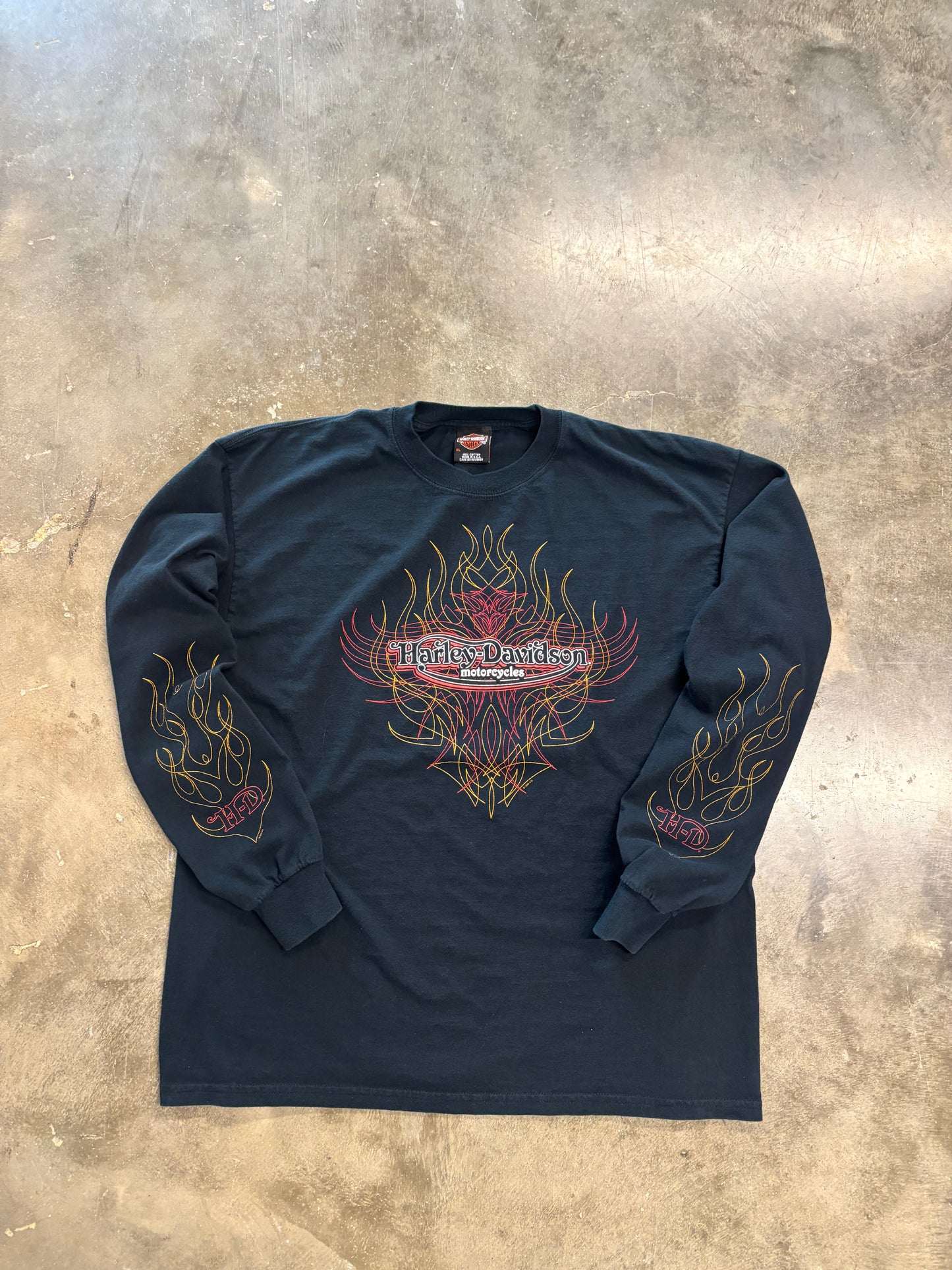 Vintage Harley Davidson Ribbon long sleeve size XL