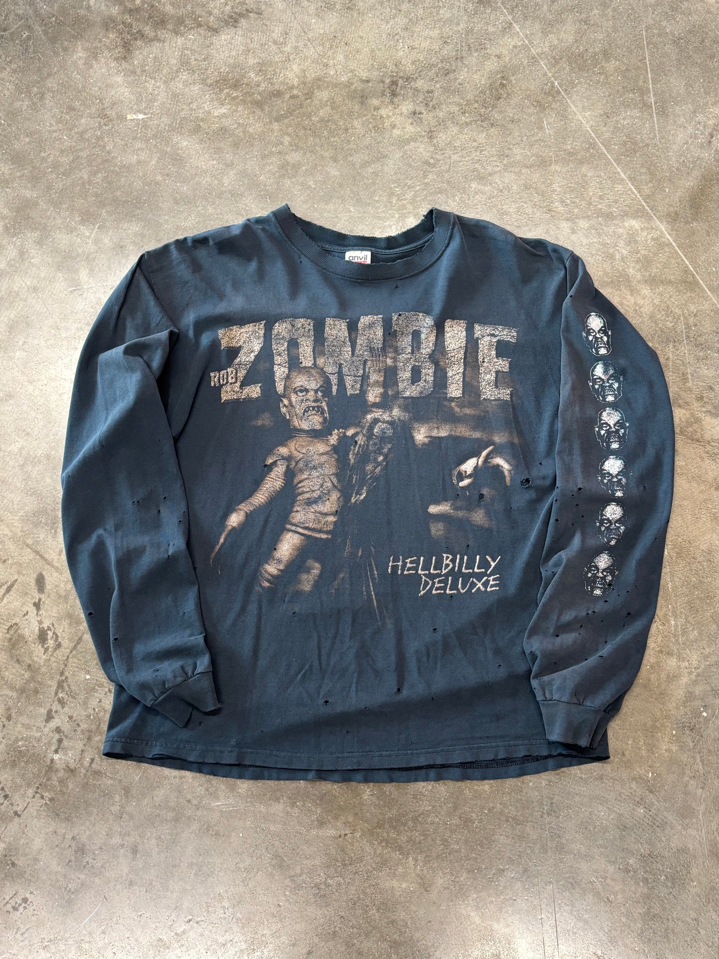 Vintage Rob Zombie thrashed long sleeve size large