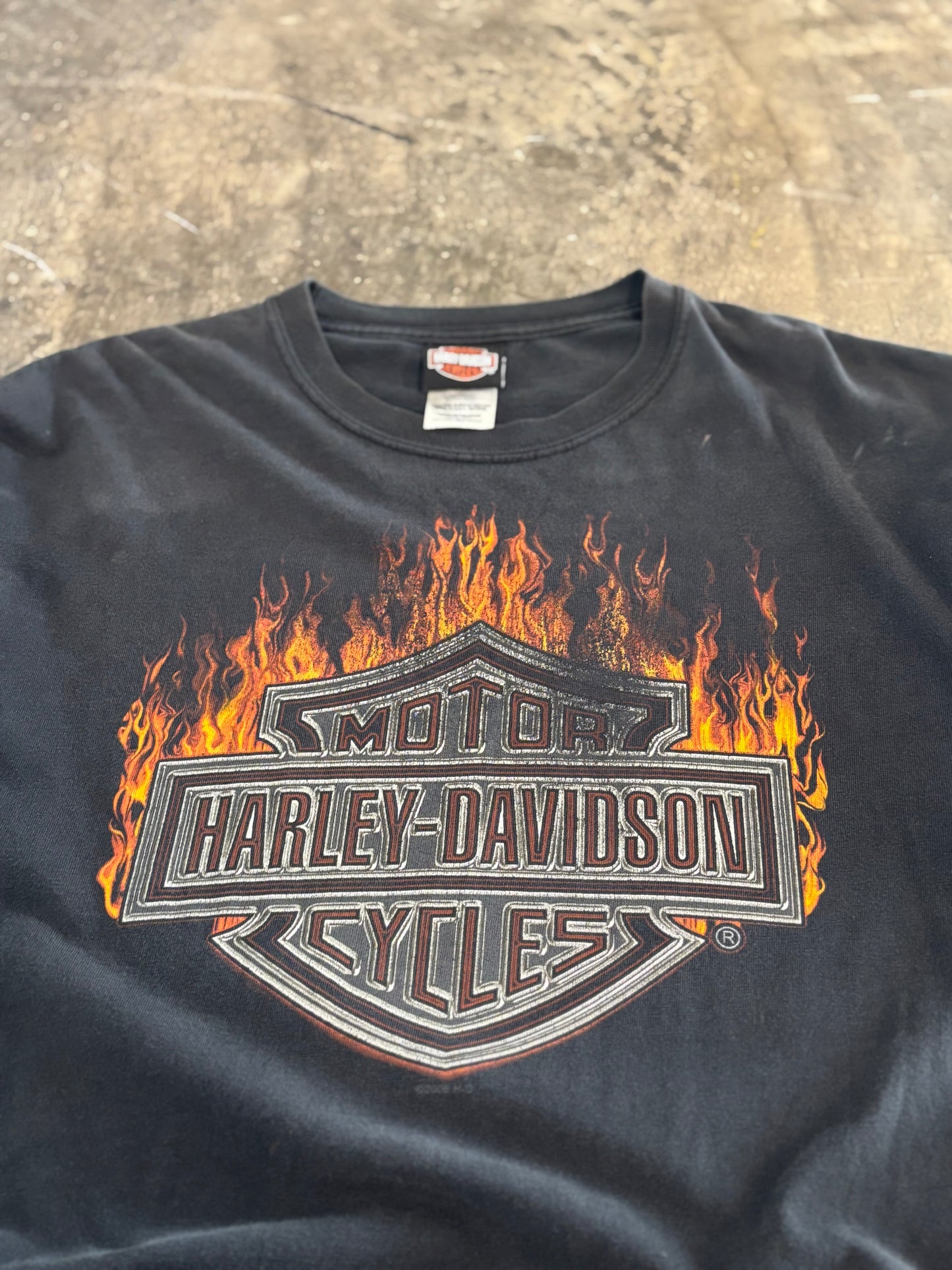 Vintage Harley Davidson Chrome Flame shirt size large