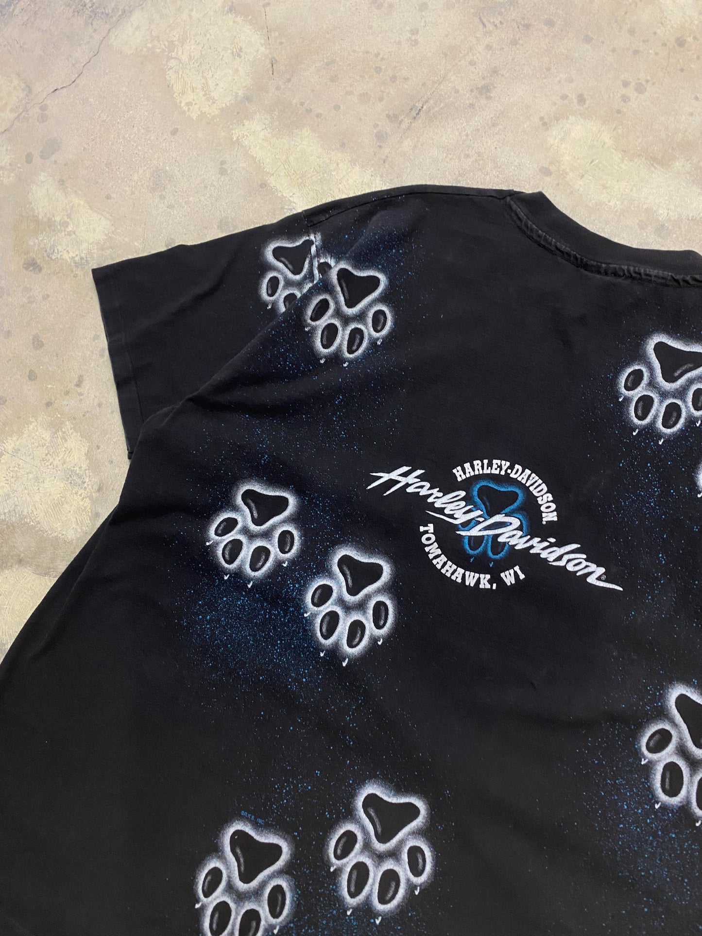 Vintage Harley Davidson Wolf AOP size XXL