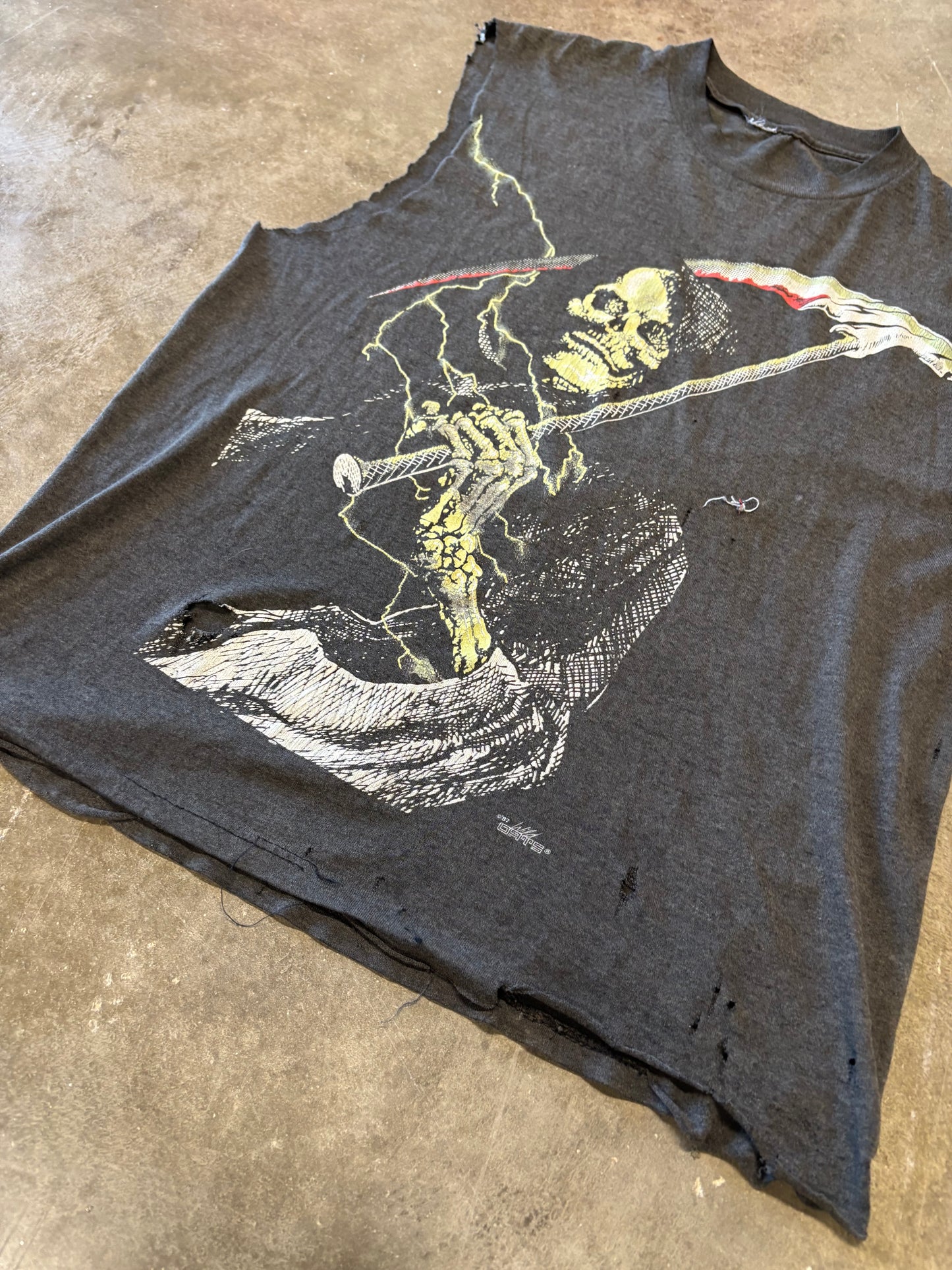 Vintage 80’s Wild Oats chopped reaper shirt size large
