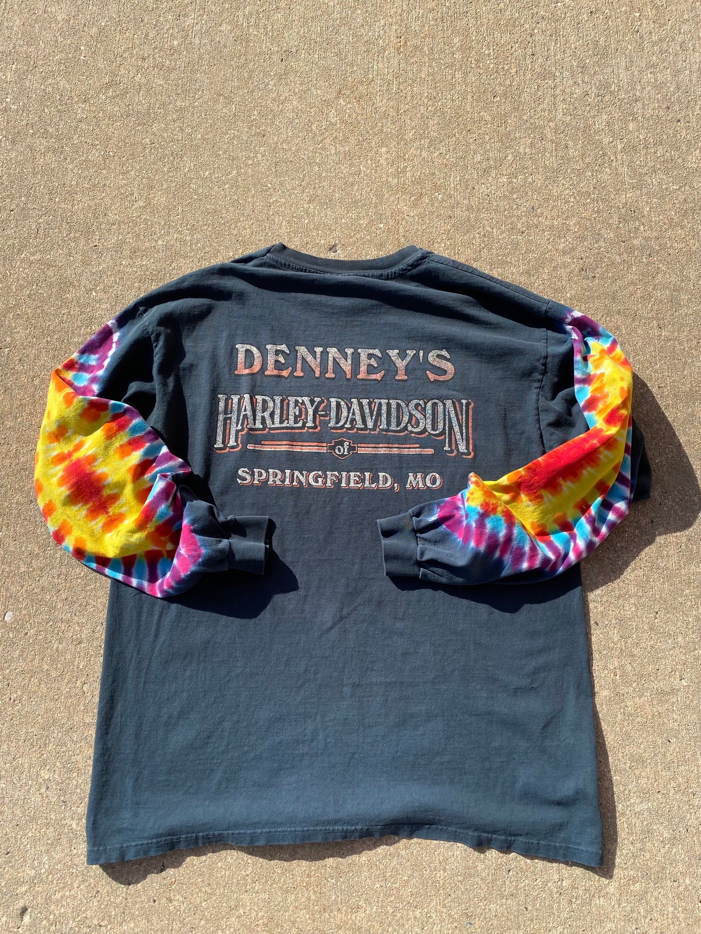 Vintage Harley Davidson Rainbow long sleeve Size XL