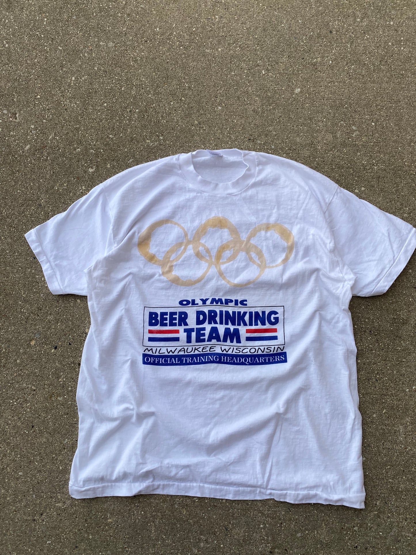 Vintage Olympic Beer Drinking Team shirt Size Xl