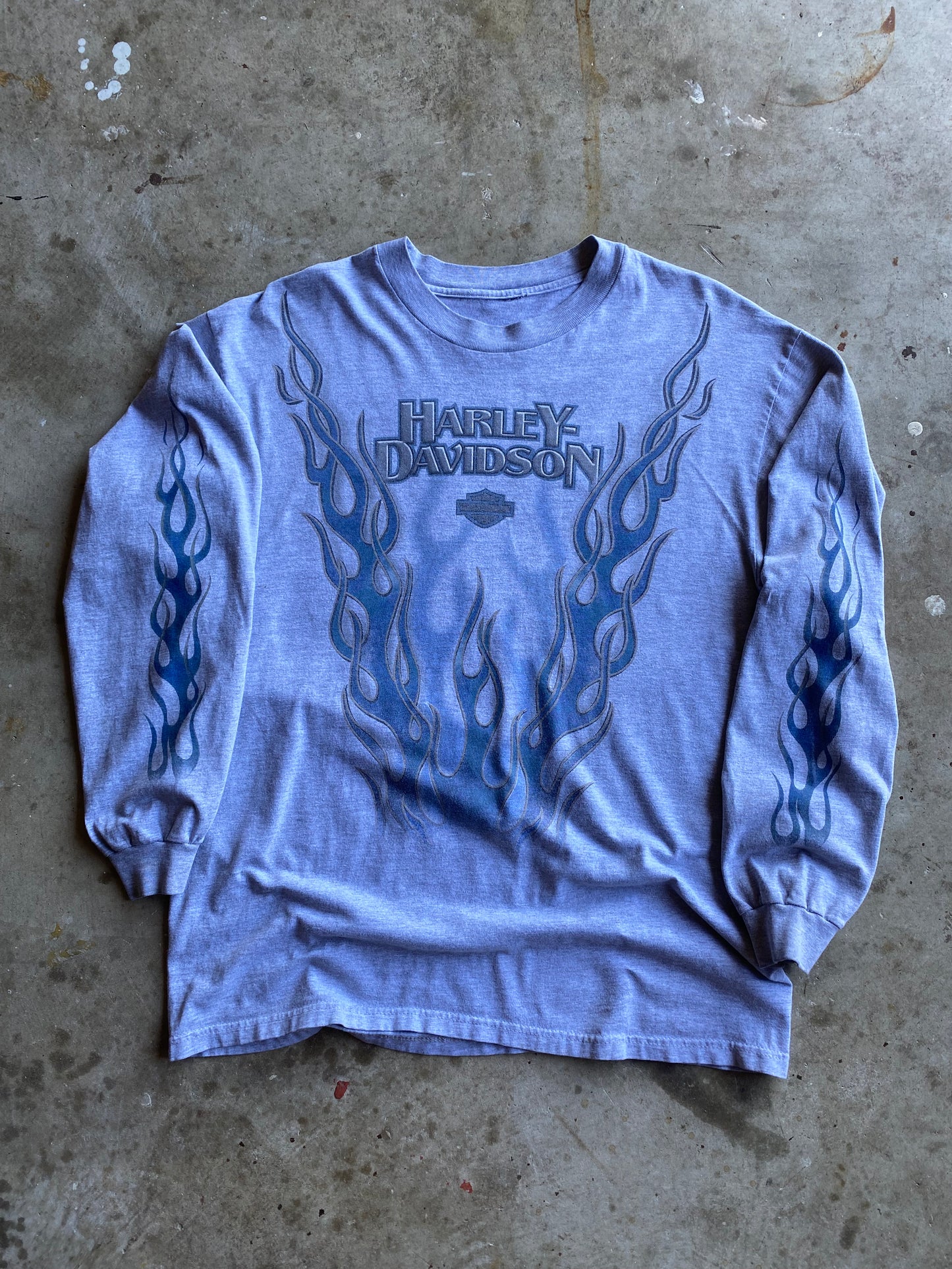 Vintage Harley Davidson Rising blue flame shirt size large