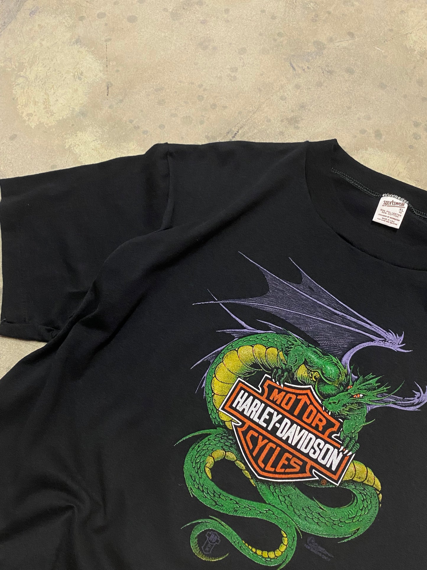 Vintage 80’s Harley Davidson dragon shirt size extra large