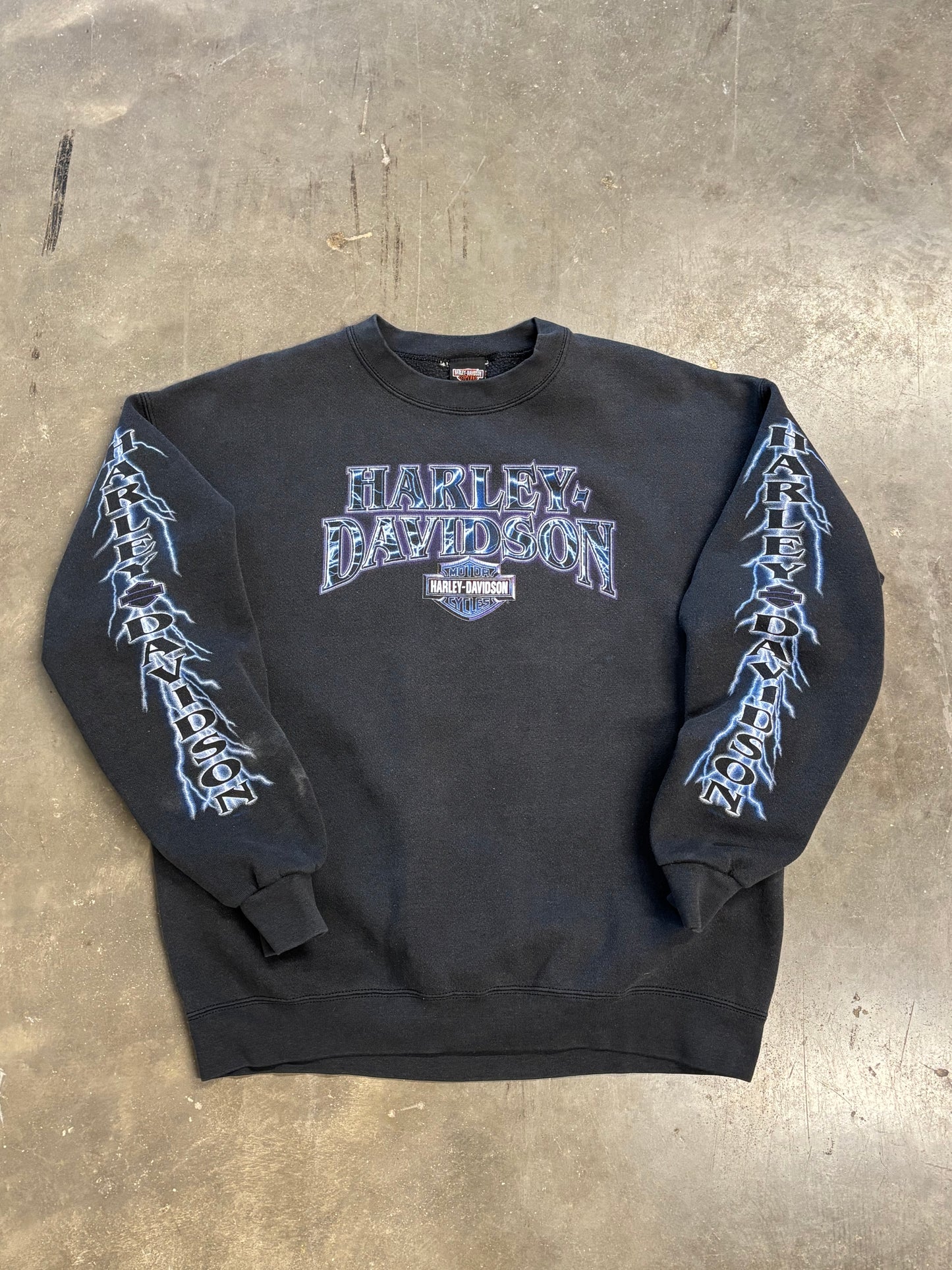 Vintage Harley Davidson Lightning sweatshirt size large