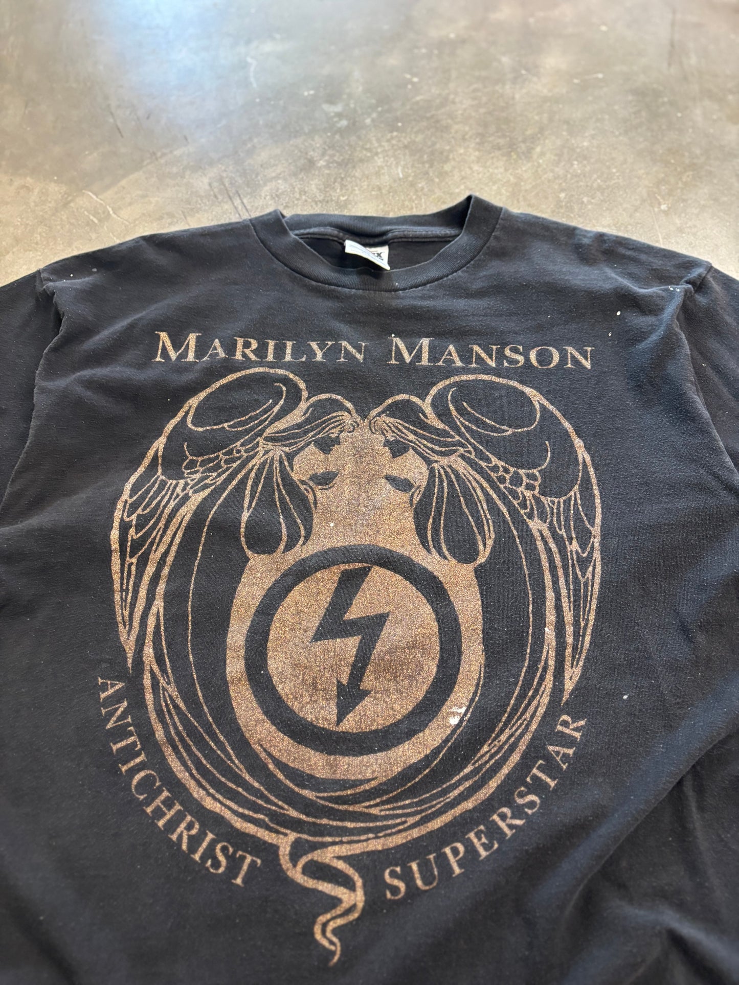 Vintage Marilyn Manson Paint splattered shirt size xL