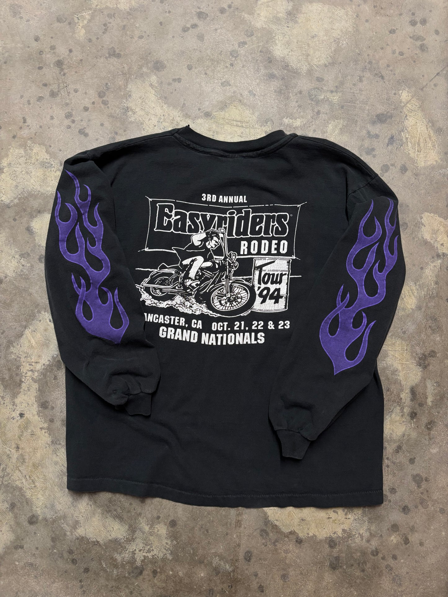 Vintage Easyriders purple flame longsleeve shirt size large