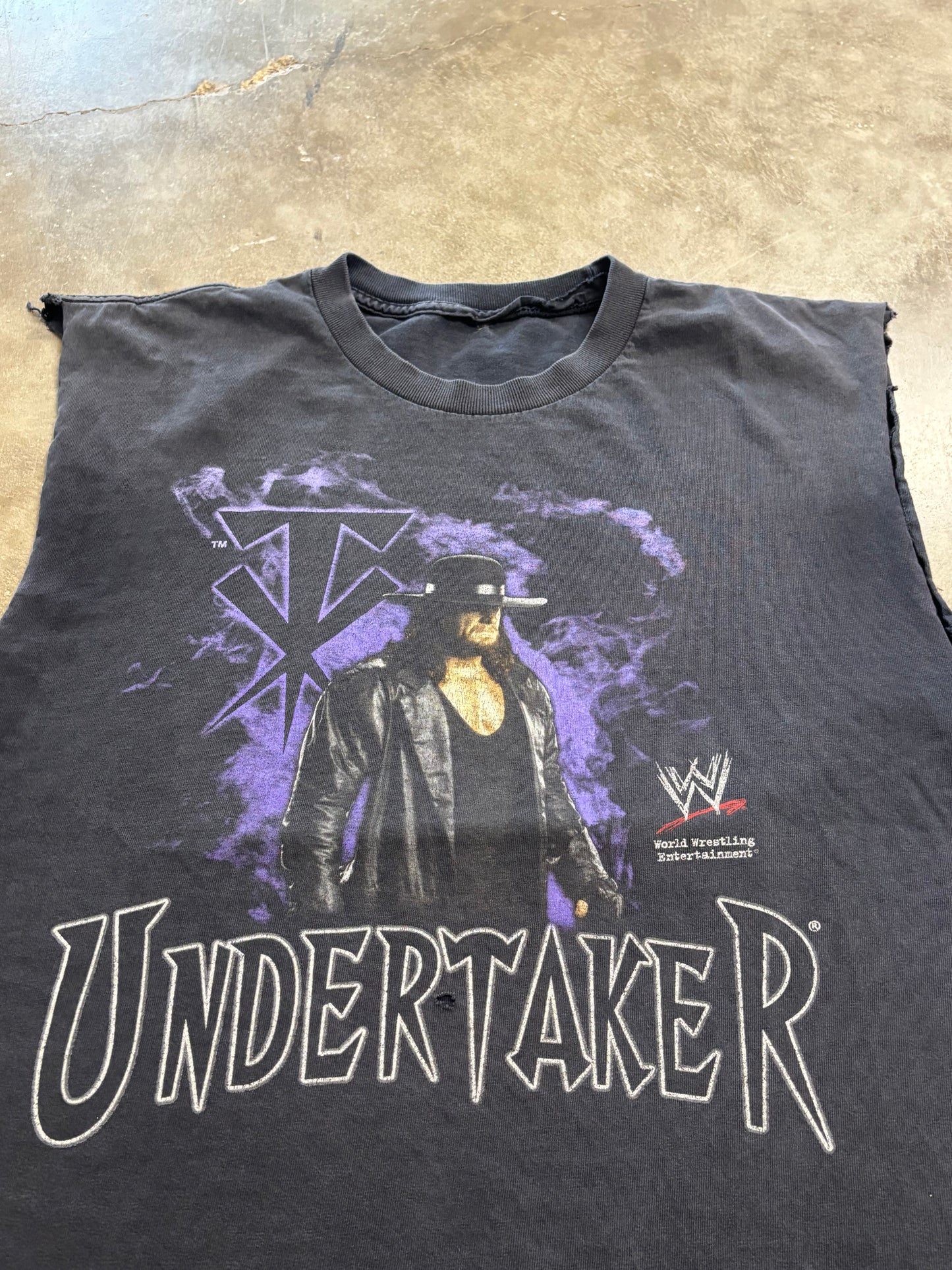 Vintage Undertaker Chopped WWF shirt size large