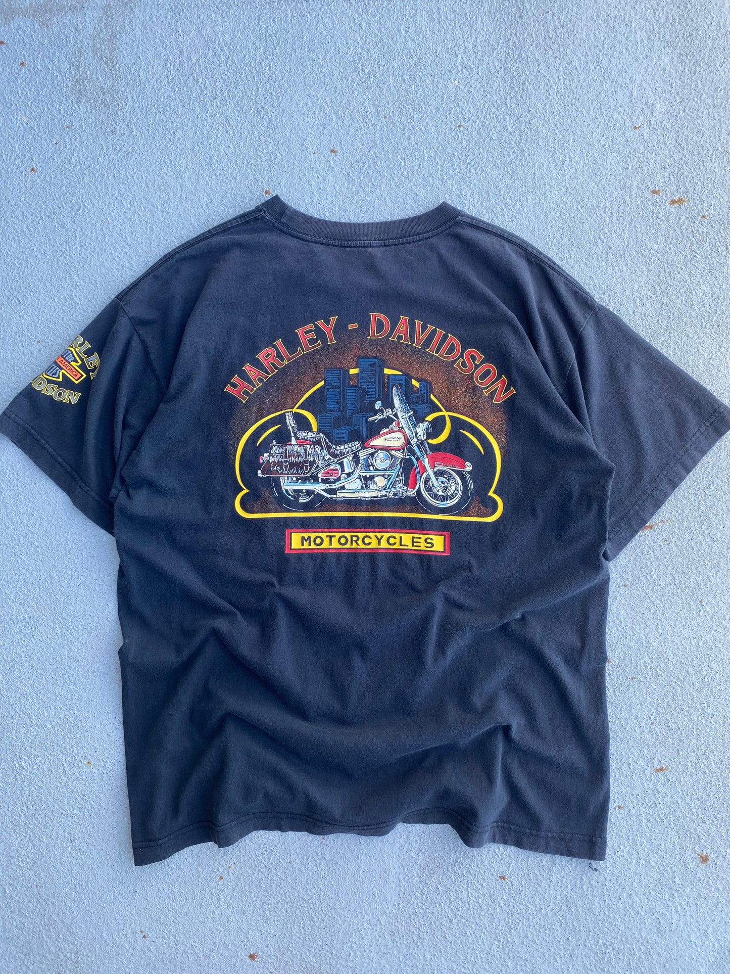 Vintage Harley Blue Flame Size XL