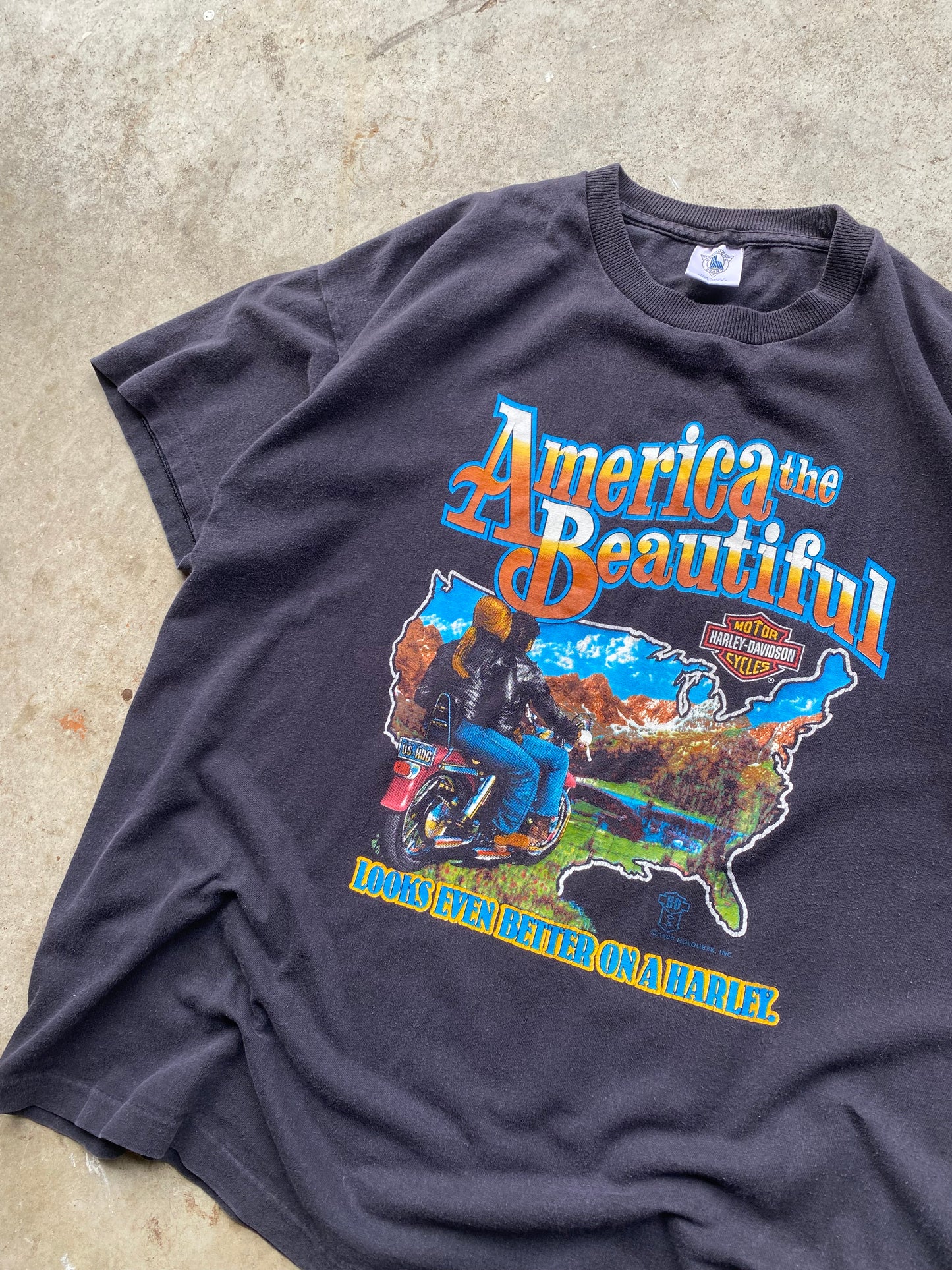 Vintage Harley Davidson America The beautiful shirt size extra large