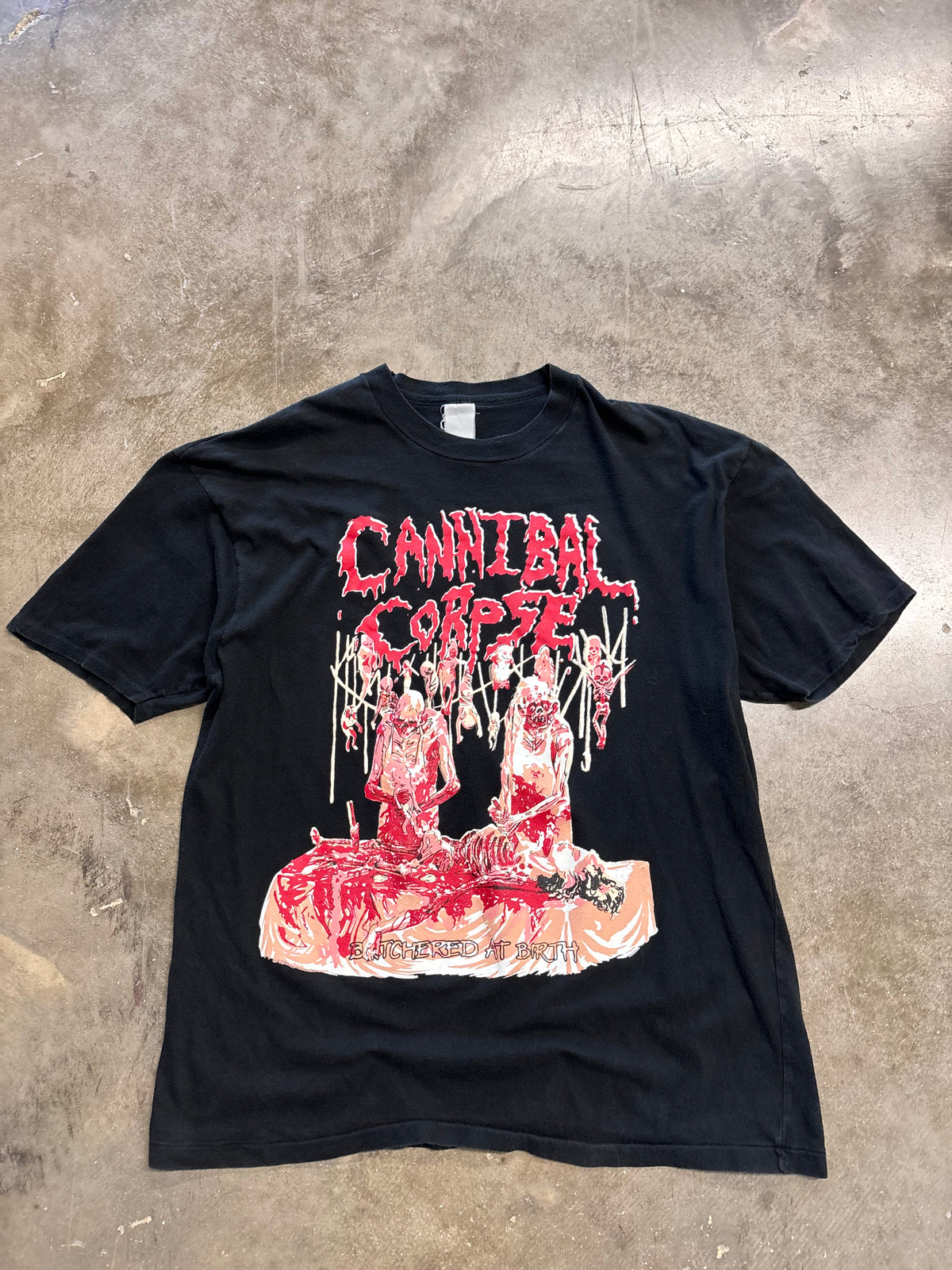 Vintage Cannibal Corpse Butchered birth shirt size xl 22 by 28