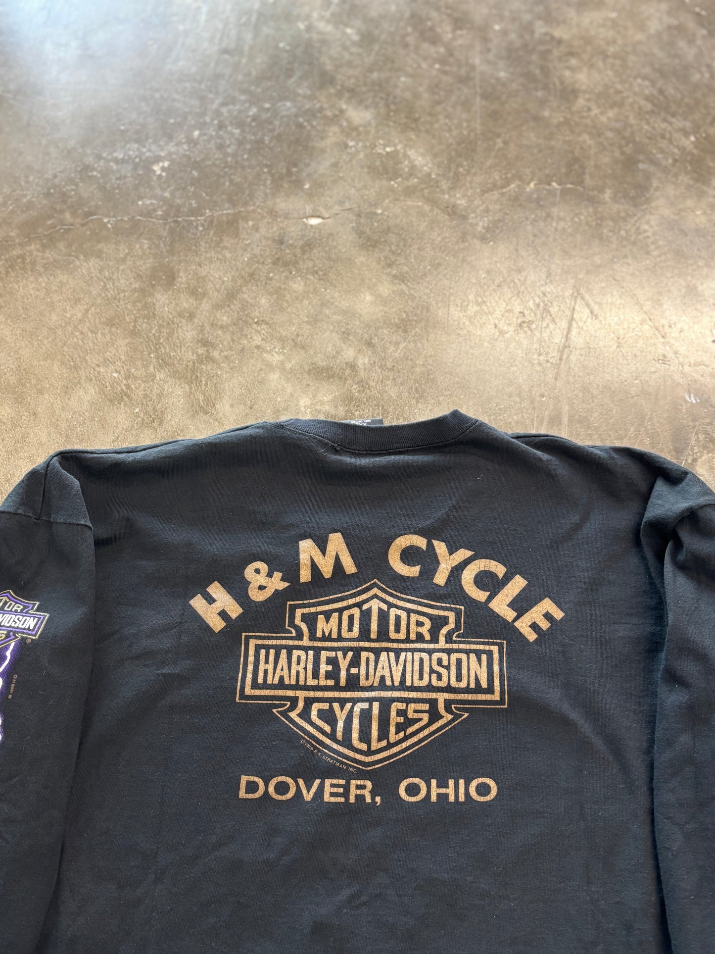 Vintage Harley Davidson Purple lighting shirt size xxl
