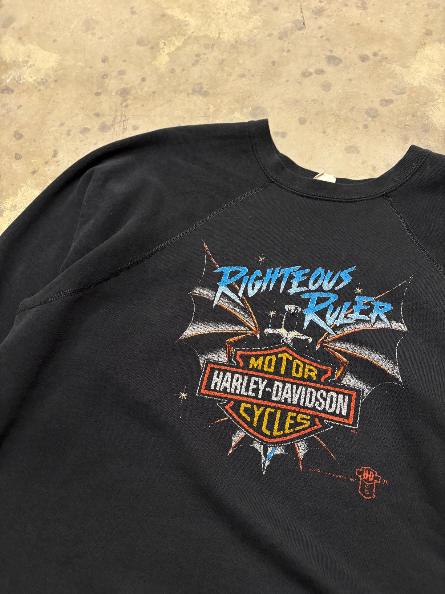 Vintage 80’s Harley Davidson Righteous Ruler sweatshirt size xxl