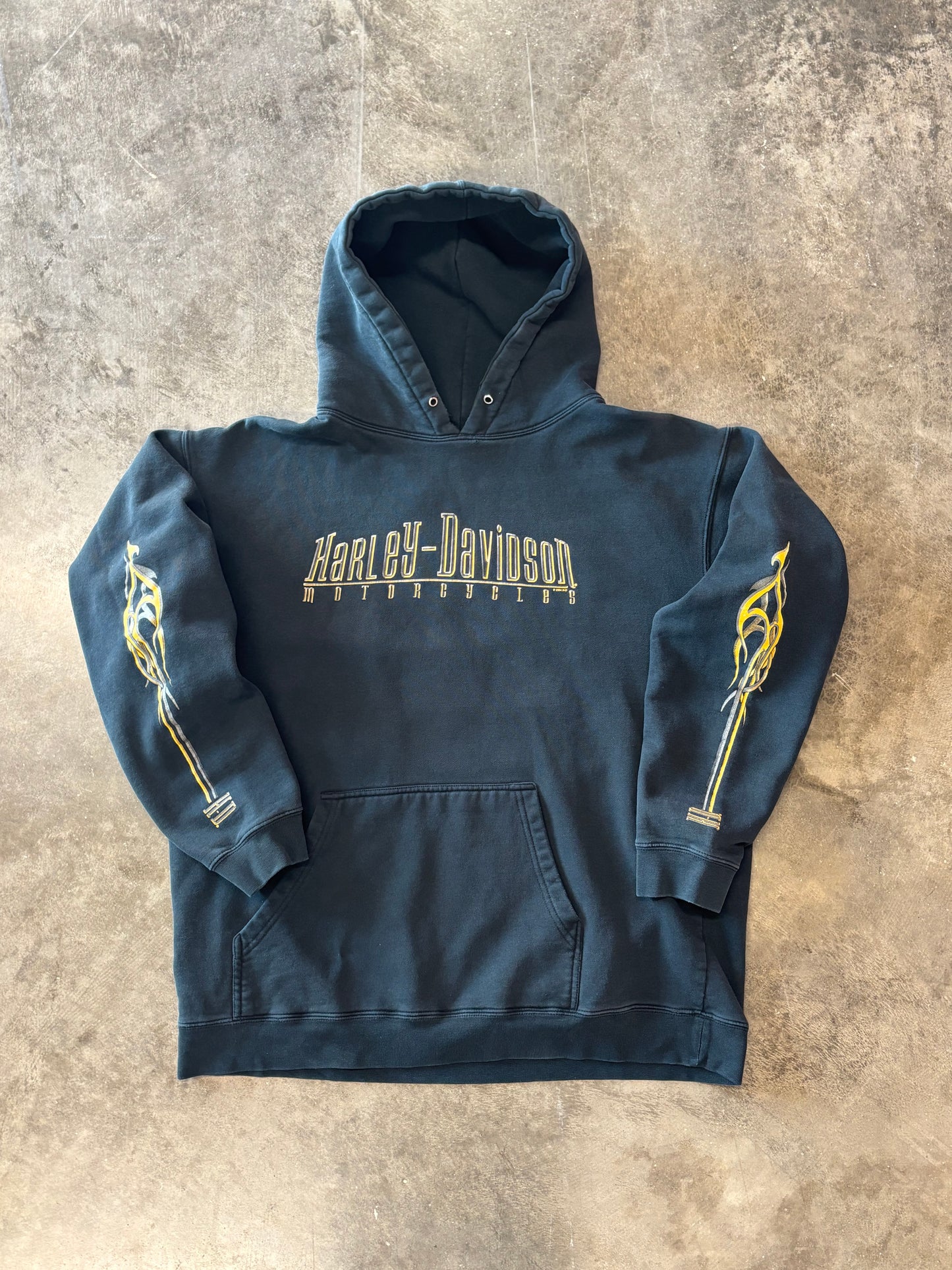 Vintage Harley Spellout hoodie size xl
