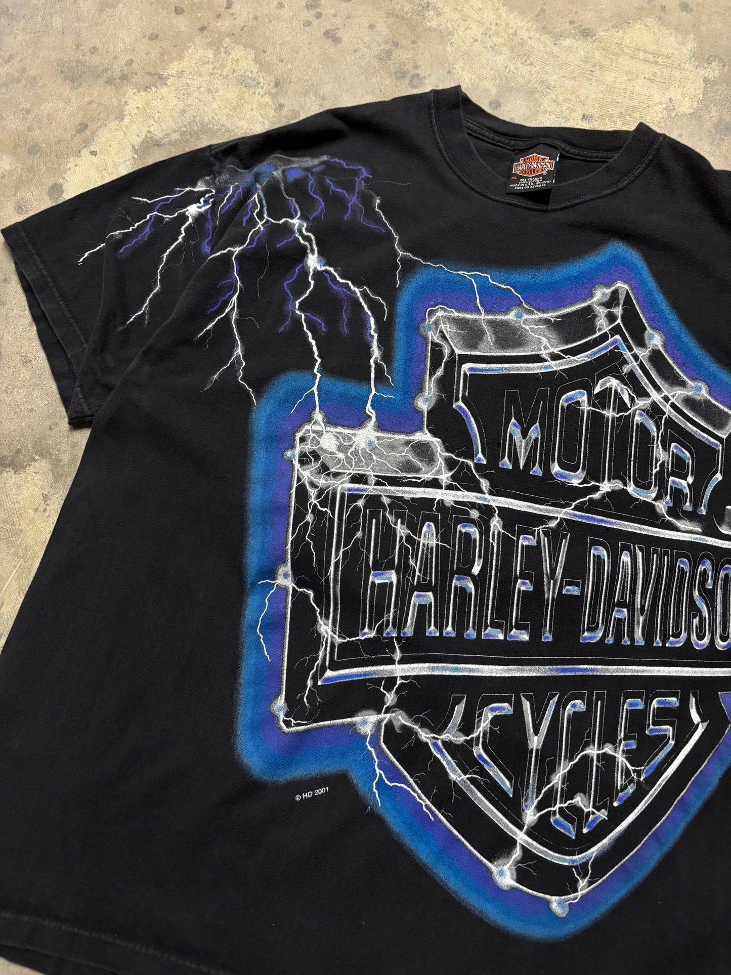 Vintage Harley Davidson lightning explosion shirt size XL