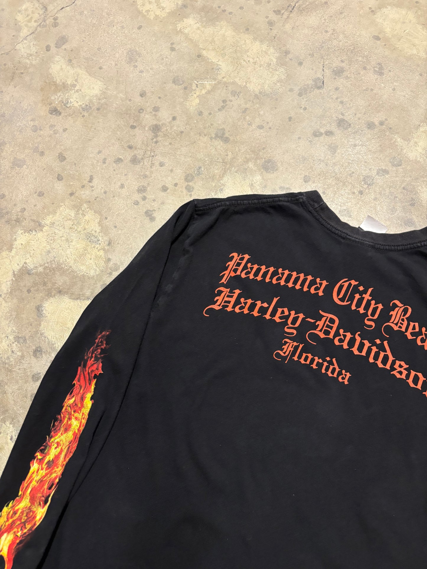 Vintage Harley Davidson flame longsleeve shirt size large