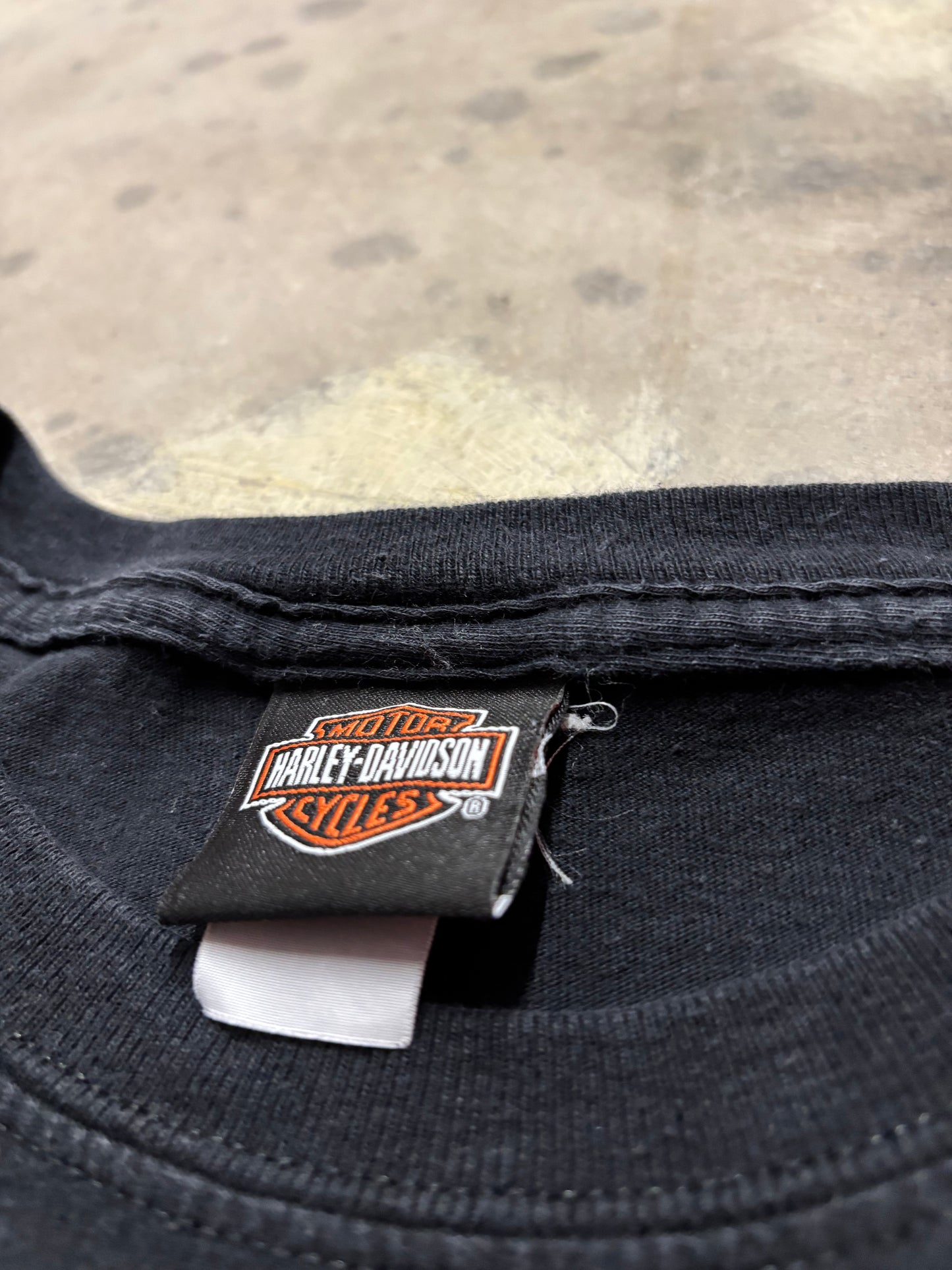 Vintage Harley Davidson blue flame joker long sleeve shirt size XL